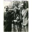 H024. Gregor Piatigorsky (left), Ruth Posselt, and Bohuslav Martinu (right), Tanglewood, 1940s.